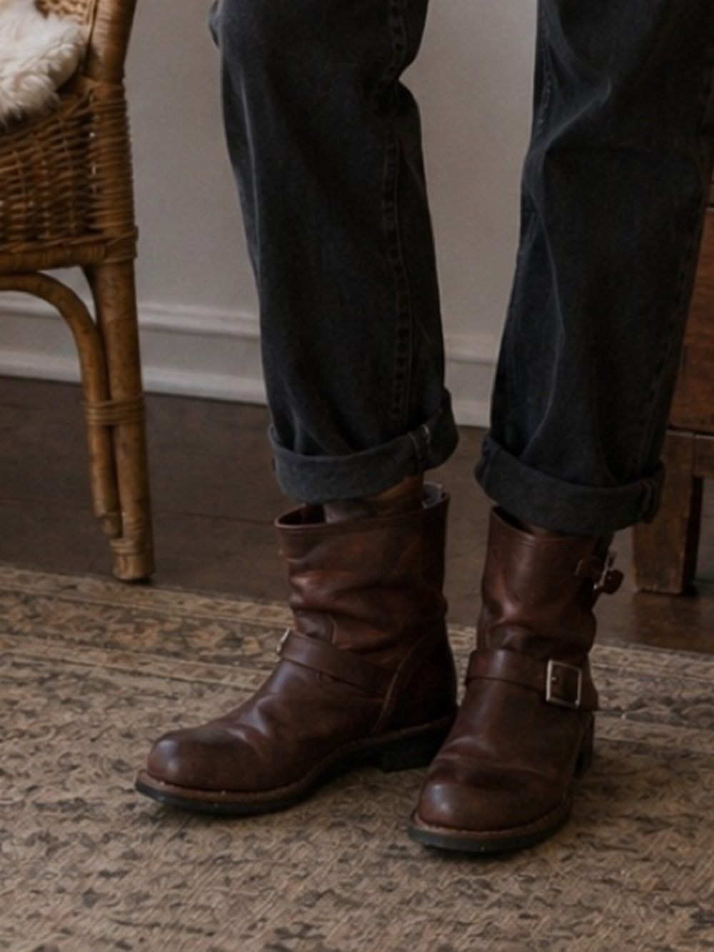 Red Wing 3156 Harness Engineer Boots Brown Leather Women’s 9 (EU 40) Made in USA
